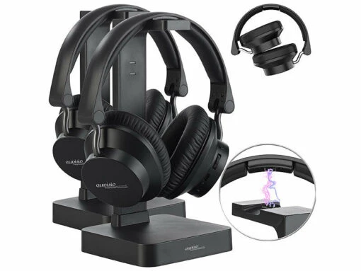 2 Casques Stéréo Sans Fil Avec Amplificateur De Son OK-330.hs -Magasin D'électronique 2 casques stereo sans fil avec amplificateur de son ok 330 hs ref ZX3354 2