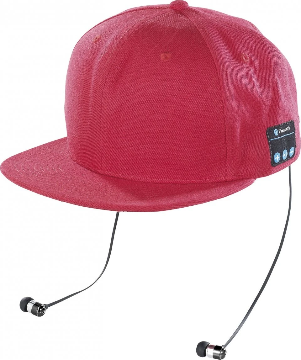 Magasin D'électronique -Magasin D'électronique casquette snapback avec casque bluetooth rouge ref HZ2644 1