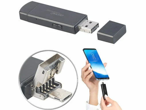 Enregistreur Vocal OTG Et Clé USB 2 En 1 REC-220 -Magasin D'électronique enregistreur vocal otg et cle usb 2 en 1 rec 220 ref PX4510 3