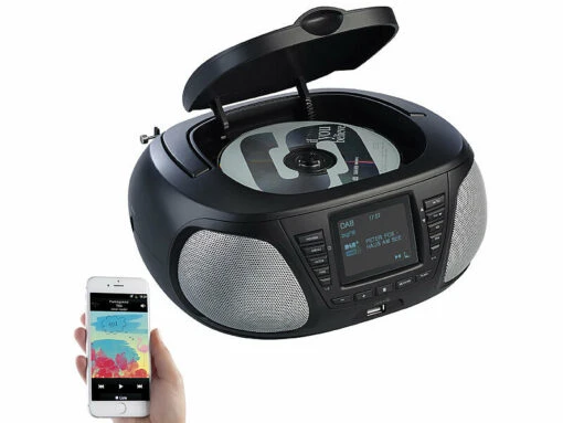 Lecteur CD Portable Avec Bluetooth / DAB+ / FM / USB / AUX -Magasin D'électronique lecteur cd portable avec bluetooth dab fm usb aux ref ZX3351 3