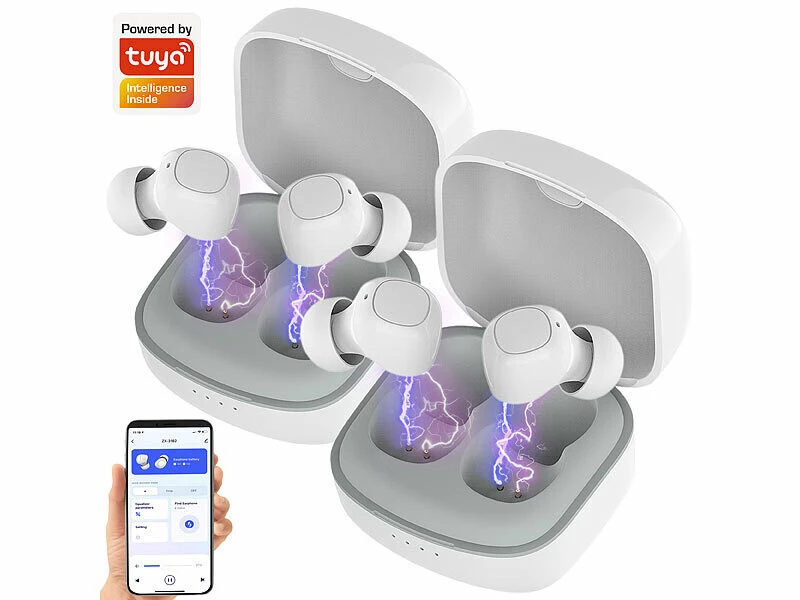 Magasin D'électronique -Magasin D'électronique pack 2 paires d ecouteurs true wireless connectes avec bluetooth 5 0 ihs 625 app ref ZX3184 2