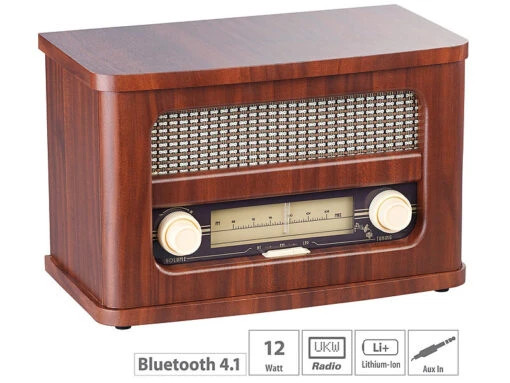 Radio FM Rétro Nomade Avec Bluetooth MPS-570 -Magasin D'électronique radio fm retro nomade avec bluetooth mps 570 ref ZX1728 4